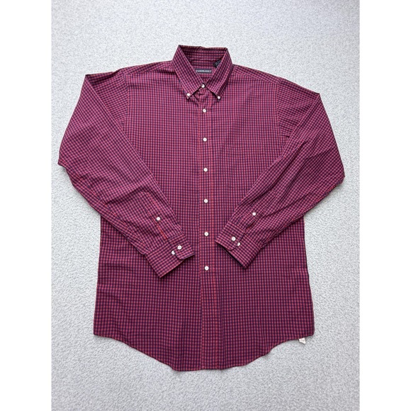Lands' End Other - Lands' End Shirt Mens LT Red Check Long Sleeve Button Down USA Casual Big Tall